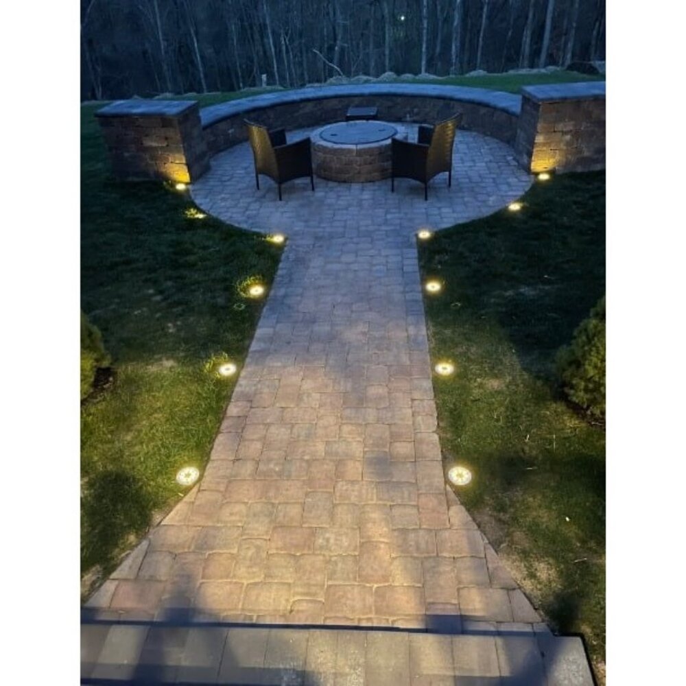 Color Changing Solar Ground Lights, 12 Pack 16 LED Solar Outdoor Lights
